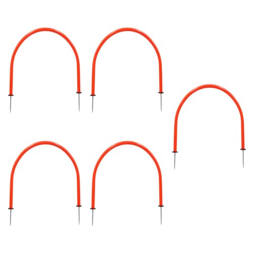 kowaku 5X Fußball Training Bögen Training Ausrüstung Basketball Praxis Fußball Training Passen, Oranger Erdungsstecker von kowaku