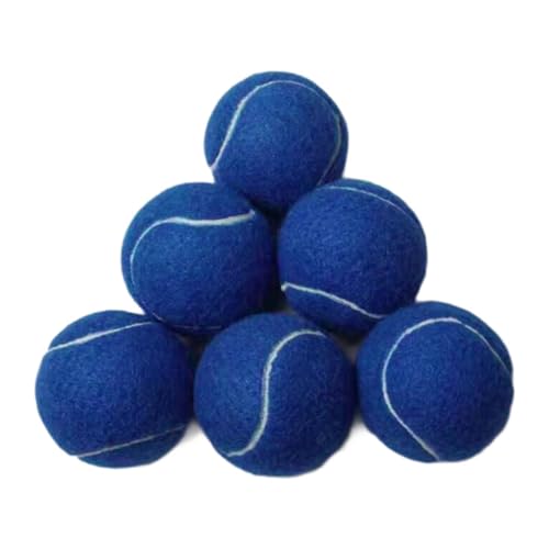 kowaku 6 Stück Tennisbälle, Freizeit-Gummibälle, Profi-Tennisbälle mit einem Durchmesser von 6,4 cm, Trainingsbälle, verschleißfest, für drinnen und draußen Training, Blau kowaku 6 Stück Tennisbälle, Freizeit-Gummibälle, Profi-Tennisbälle mit einem Durchmesser von 6,4 cm, Trainingsbälle, verschleißfest, für drinnen und draußen Training, Blau von kowaku