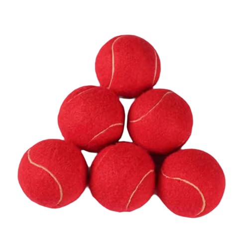 kowaku 6 Stück Tennisbälle, Freizeit-Gummibälle, Profi-Tennisbälle mit einem Durchmesser von 6,4 cm, Trainingsbälle, verschleißfest, für drinnen und draußen Training, Rot kowaku 6 Stück Tennisbälle, Freizeit-Gummibälle, Profi-Tennisbälle mit einem Durchmesser von 6,4 cm, Trainingsbälle, verschleißfest, für drinnen und draußen Training, Rot von kowaku