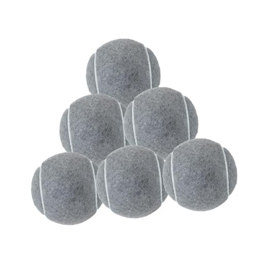 kowaku 6 Stück Tennisbälle, Freizeit-Gummibälle, Profi-Tennisbälle mit einem Durchmesser von 6,4 cm, Trainingsbälle, verschleißfest, für drinnen und draußen Training, Grau kowaku 6 Stück Tennisbälle, Freizeit-Gummibälle, Profi-Tennisbälle mit einem Durchmesser von 6,4 cm, Trainingsbälle, verschleißfest, für drinnen und draußen Training, Grau von kowaku