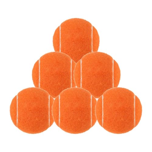 kowaku 6 Stück Tennisbälle, Freizeit-Gummibälle, Profi-Tennisbälle mit einem Durchmesser von 6,4 cm, Trainingsbälle, verschleißfest, für drinnen und draußen Training, Orange kowaku 6 Stück Tennisbälle, Freizeit-Gummibälle, Profi-Tennisbälle mit einem Durchmesser von 6,4 cm, Trainingsbälle, verschleißfest, für drinnen und draußen Training, Orange von kowaku