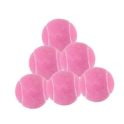 kowaku 6 Stück Tennisbälle, Freizeit-Gummibälle, Profi-Tennisbälle mit einem Durchmesser von 6,4 cm, Trainingsbälle, verschleißfest, für drinnen und draußen Training, Rosa kowaku 6 Stück Tennisbälle, Freizeit-Gummibälle, Profi-Tennisbälle mit einem Durchmesser von 6,4 cm, Trainingsbälle, verschleißfest, für drinnen und draußen Training, Rosa von kowaku