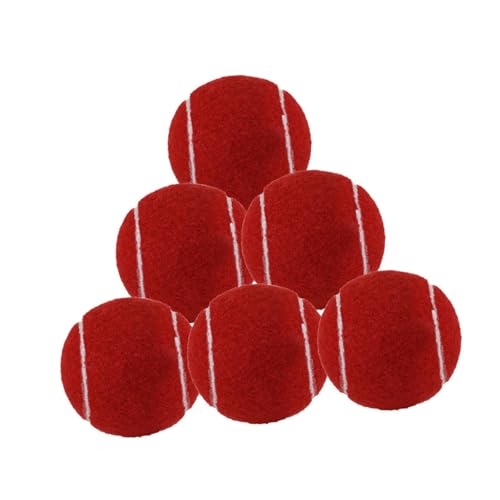 kowaku 6 Stück Tennisbälle, Freizeit-Gummibälle, Profi-Tennisbälle mit einem Durchmesser von 6,4 cm, Trainingsbälle, verschleißfest, für drinnen und draußen Training, Rot kowaku 6 Stück Tennisbälle, Freizeit-Gummibälle, Profi-Tennisbälle mit einem Durchmesser von 6,4 cm, Trainingsbälle, verschleißfest, für drinnen und draußen Training, Rot von kowaku