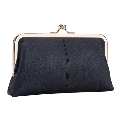 kowaku Abendtasche, Clutch aus PU- für Damen, Handtasche, Unterarmtasche für Verabredungen, Hochzeit, Party, formelle Anlässe, Schwarz von kowaku