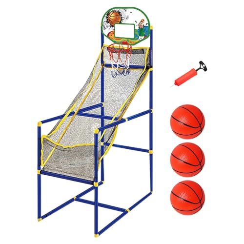 kowaku Arcade-Basketballspiel-Set, höhenverstellbar, für drinnen und draußen, Sportspielzeug als Geschenk, Maschine und 3 Bälle von kowaku