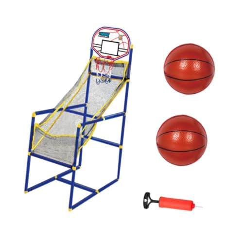 kowaku Arcade-Basketballspiel für Kinder, Basketballkorb mit Einzelkorb, höhenverstellbarer tragbarer Basketballständer, mit 2 Basketball von kowaku