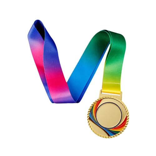 kowaku Auszeichnungsmedaille mit Halsband Siegermedaille Trophäenmedaille für Spielewettbewerbe, Gold von kowaku
