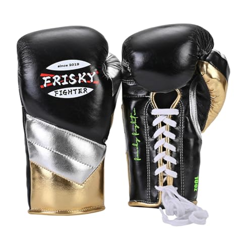 kowaku Boxhandschuhe, Boxhandschuhe für Männer und Frauen, professionelle Boxtrainingshandschuhe aus PU- für Kickboxen, MMA, Home Gym, Schwarz 10oz von kowaku