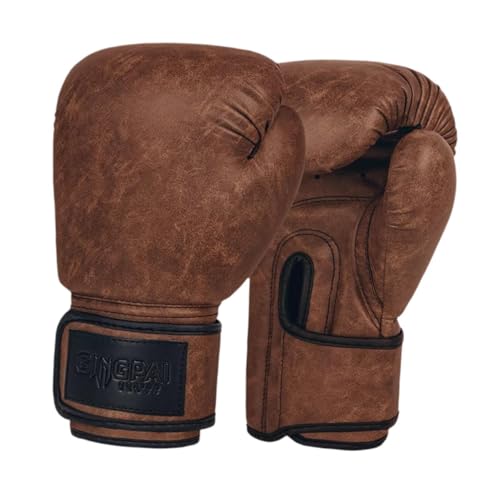 kowaku Boxhandschuhe für Erwachsene, Box-Trainingshandschuhe, Bequeme Stoßdämpfung, Boxsack-Handschuhe, Sparring-Handschuhe für, Braun 10oz von kowaku