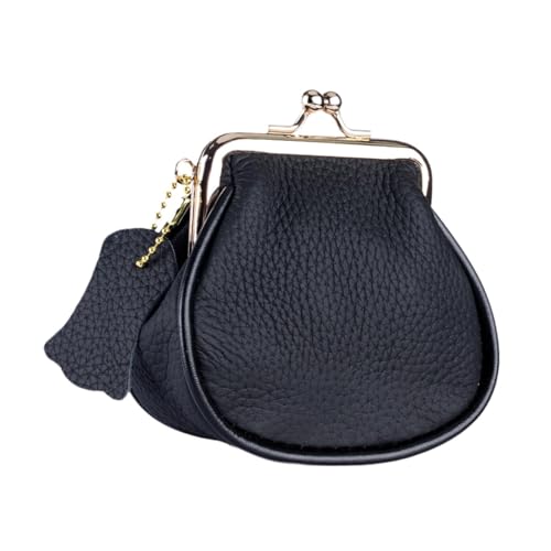 kowaku Damen-Geldbörse, PU-, leichte Clip-Tasche für Einkaufstouren, Geschäftsreisen, Schwarz von kowaku