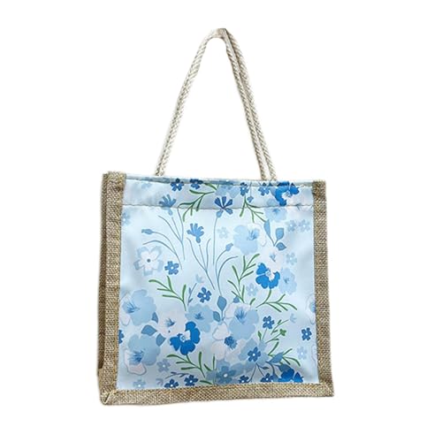 kowaku Damen-Tragetasche, Umhängetasche, Schulranzen, leichte, lässige Handtasche, Unterarmtasche für Frühling, Sommer, Arbeiten, Pendeln, Urlaub, Blau mit Reißverschluss von kowaku