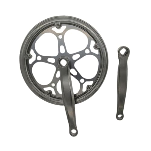 kowaku Fahrrad-Kurbelgarnitur, 52 Zähne Kurbelgarnitur 170 mm MTB, Fahrrad-Kurbelarm-Set, Einfach-Kettenblatt, Kettenblatt, hochfester Kettenschutz, Fahrrad-Kurbelgarnitur-Zubehör kowaku Fahrrad-Kurbelgarnitur, 52 Zähne Kurbelgarnitur 170 mm MTB, Fahrrad-Kurbelarm-Set, Einfach-Kettenblatt, Kettenblatt, hochfester Kettenschutz, Fahrrad-Kurbelgarnitur-Zubehör von kowaku