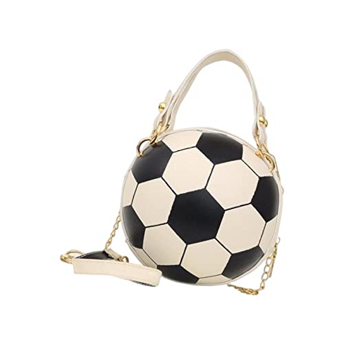 kowaku Frauen Fußball Geformte Umhängetasche Geldbörse Handtasche Geldbörse Reisetasche PU Umhängetasche für Abendeinkäufe Kosmetik Schlüssel Dame, Weiß kowaku Frauen Fußball Geformte Umhängetasche Geldbörse Handtasche Geldbörse Reisetasche PU Umhängetasche für Abendeinkäufe Kosmetik Schlüssel Dame, Weiß von kowaku