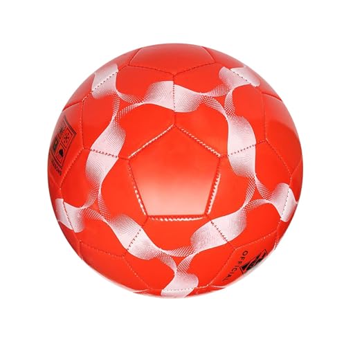 kowaku Fußball, Trainingsball, Größe 5, Premium-Fußball, offizieller Spielball für Erwachsene, Teenager, Kinder, Wettkampfunterhaltung, Rot von kowaku
