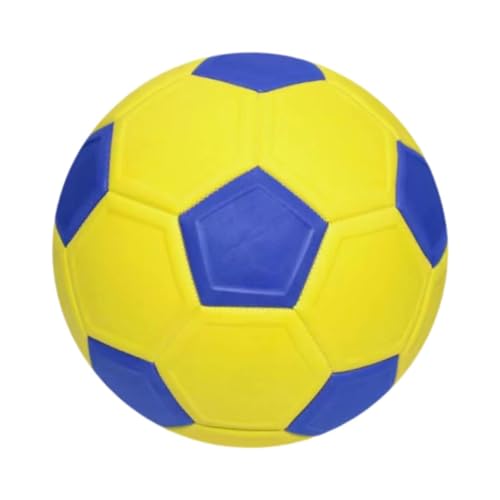 kowaku Fußball, offizieller Spielball, Größe 5, tragbar, professionell, wasserdicht, Trainingsball, Fußball zum Üben, Gelb Und Blau von kowaku