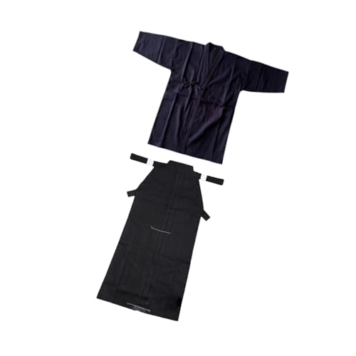 kowaku Japanisches Kendo-Uniform-Set, atmungsaktives Kendo-Outfit, Kampfsport-Kleidungsanzug, Blau und Schwarz, 175cm von kowaku