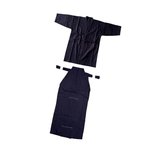 kowaku Japanisches Kendo-Uniform-Set, atmungsaktives Kendo-Outfit, Kampfsport-Kleidungsanzug, blau und blau, 165 cm von kowaku