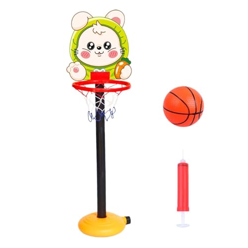 kowaku Kleinkinder Basketballkorb Torball Spiele Spielzeug Einstellbare Höhe Sport Tragbares Basketball Set für Jungen Mädchen, Kaninchen von kowaku