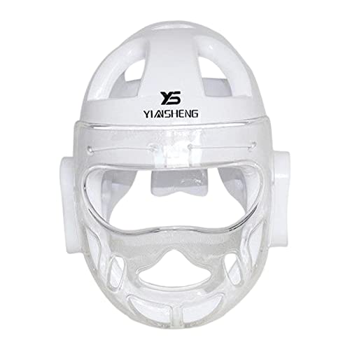 kowaku Breathable Boxing Head Guard für Kinder und Erwachsene, MMA Kickboxen Kopf Gesicht Schutz Boxen Helm Nase Schutz für Muay Thai Taekwondo, Weiß-S von kowaku