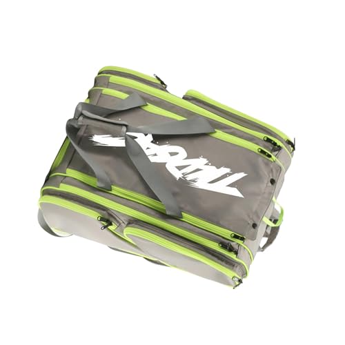 kowaku Pickleball-Tasche, Pickleball-Rucksack, Schlägertasche, Tragetasche, Schultertasche, Reisetasche, Handtasche zur Aufbewahrung von Ausrüstung für, Grau Grün von kowaku