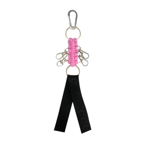 kowaku Pom-Pom-Halter-Gurt, Cheerleading-Zubehör, Schlüsselanhänger, Aufbewahrung, hängende Haargummis, Cheer-Pom-Pom-Halter für die Zeremonie, Pink Schwarz von kowaku