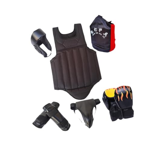 kowaku Schutzset für Boxtraining mit Atemschutz Und Tasche, schwarz M von kowaku