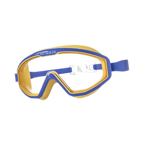 kowaku Schwimmbrille für Kinder, Schwimmbrille Aus Weichem, Weitwinkel Schwimmbrille, Tragbare Schwimmbrille, Schwimmbrille für Wassersport Und Schno, Blau Gelb von kowaku