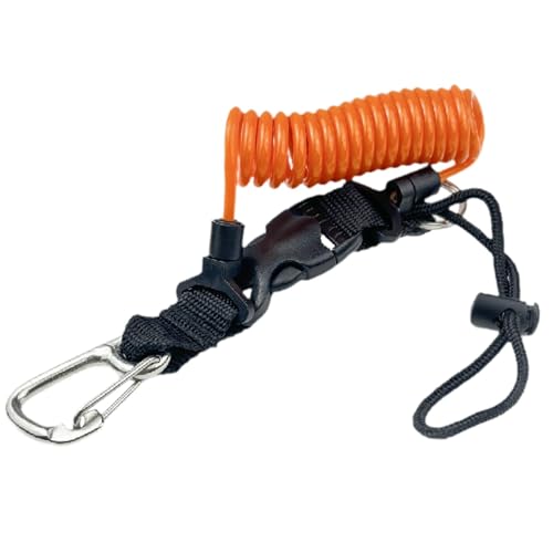 kowaku Scuba Tauchen Lanyard Freediving Lanyard Seil Leine Armband Seil für Unterwasser Sport Unterwasser Paddel Lichter, Orange von kowaku