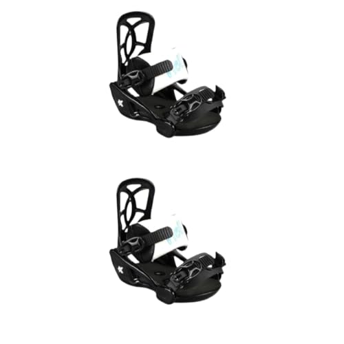 kowaku Snowboardbindungen für Kinder zum Snowboarden, Ersatzzubehör für Jungen und Mädchen, Snowboardausrüstung für Kinder, S Black White von kowaku