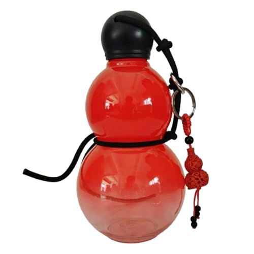 kowaku Sport-Wasserflasche, Trinkwasserflasche, Kürbisform, für Männer und Frauen, große Kapazität, chinesische Reise-Wasserflasche für den Außenbereich, Rot von kowaku