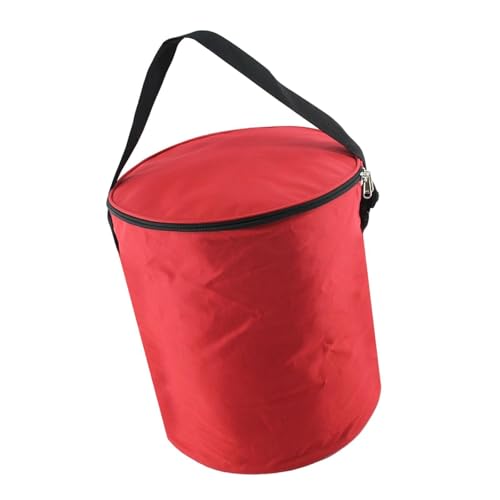 kowaku Tennisballtasche, Sport-Eimer-Handtasche, Pickleball-Tasche, Trägerzubehör, Tragetasche, verstellbar, Schiedsrichter-Tennis-Eimer-Handtasche, Rot von kowaku