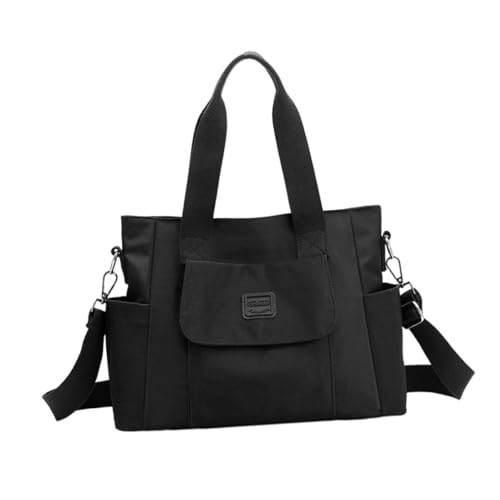 kowaku Tragetasche für Damen, Umhängetasche mit abnehmbarem Schultergurt, Crossbody-Tasche, Laptoptasche für die Arbeit, Geschäftsreisen, Urlaub, Schwarz von kowaku