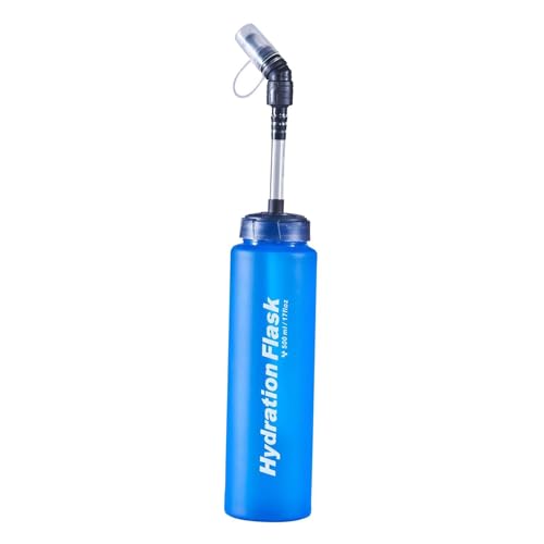 kowaku Weiche TPU-Wasserflasche, Wasseraufbewahrungstasche, Zubehör mit Düsendeckel, Sportflasche, Faltbarer Wasserkocher für Outdoor-Aktivitäten, Wandern, 500 Ml von kowaku