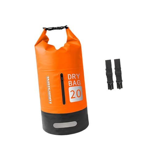 kowaku wasserdichte Dry Bag Aufbewahrungstasche Roll Top Duffle hält die Ausrüstung trocken Tasche für Kajakfahren Kajak Float Bag für Camping Bootfahren, 20L Orange von kowaku