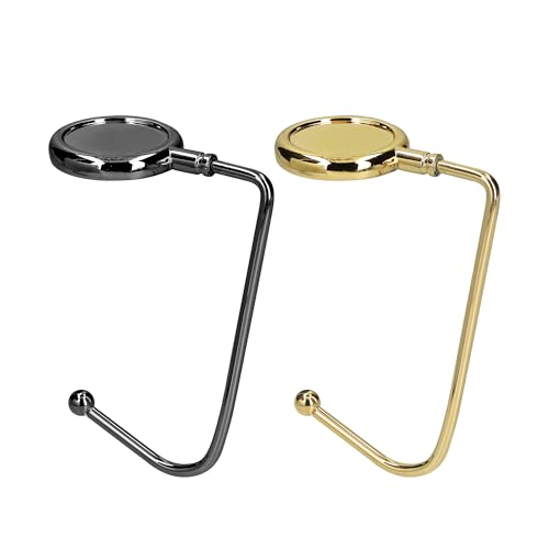 kwmobile 2X Tisch Handtaschenhalter Haken - Antirutsch Taschenhaken Halterung Handtaschen - Taschenaufhänger Halter in Dunkler Schiefer Gold kwmobile 2X Tisch Handtaschenhalter Haken - Antirutsch Taschenhaken Halterung Handtaschen - Taschenaufhänger Halter in Dunkler Schiefer Gold von kwmobile