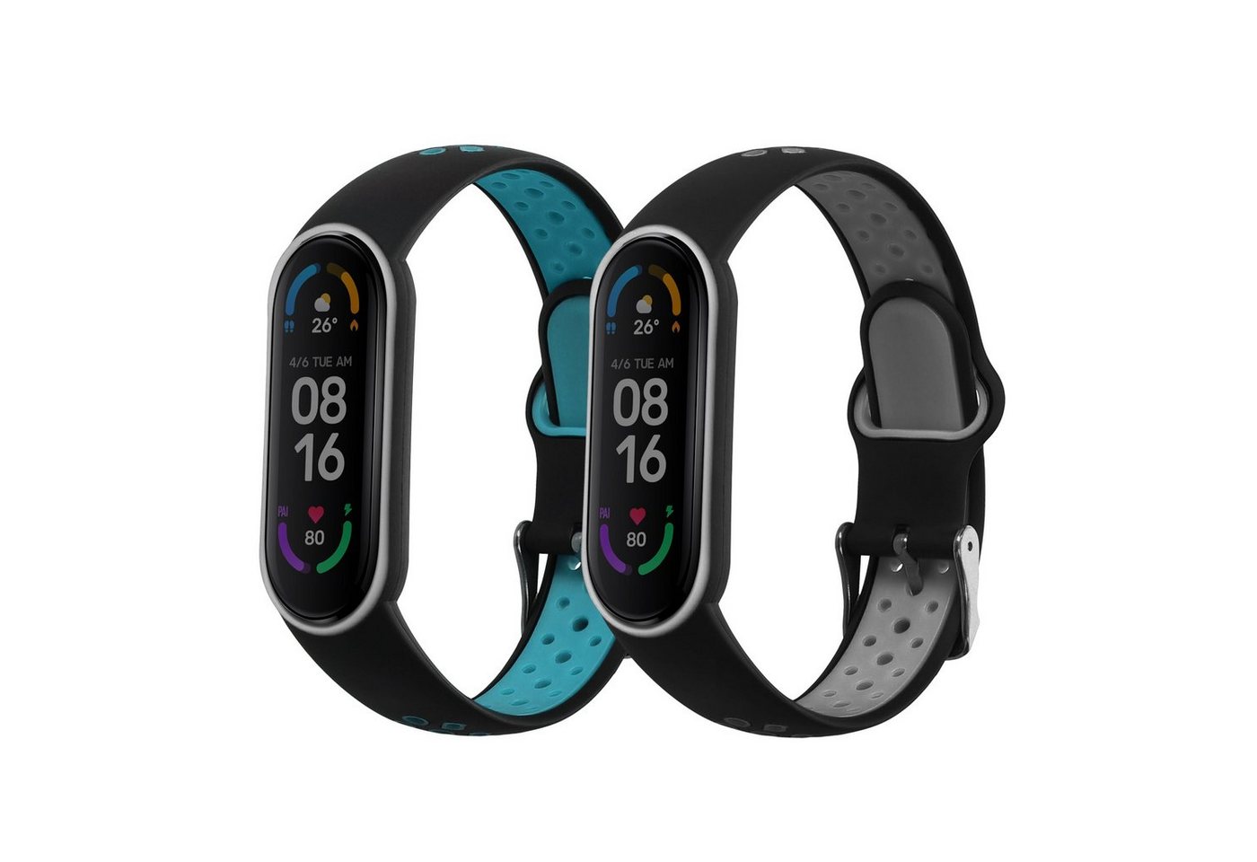 kwmobile 2x Sportarmband für Xiaomi Mi Smart Band 6/Mi Band 6/Band 5 Smartwatch, 1-tlg., Armband TPU Silikon Set Fitnesstracker kwmobile 2x Sportarmband für Xiaomi Mi Smart Band 6/Mi Band 6/Band 5 Smartwatch, 1-tlg., Armband TPU Silikon Set Fitnesstracker von kwmobile