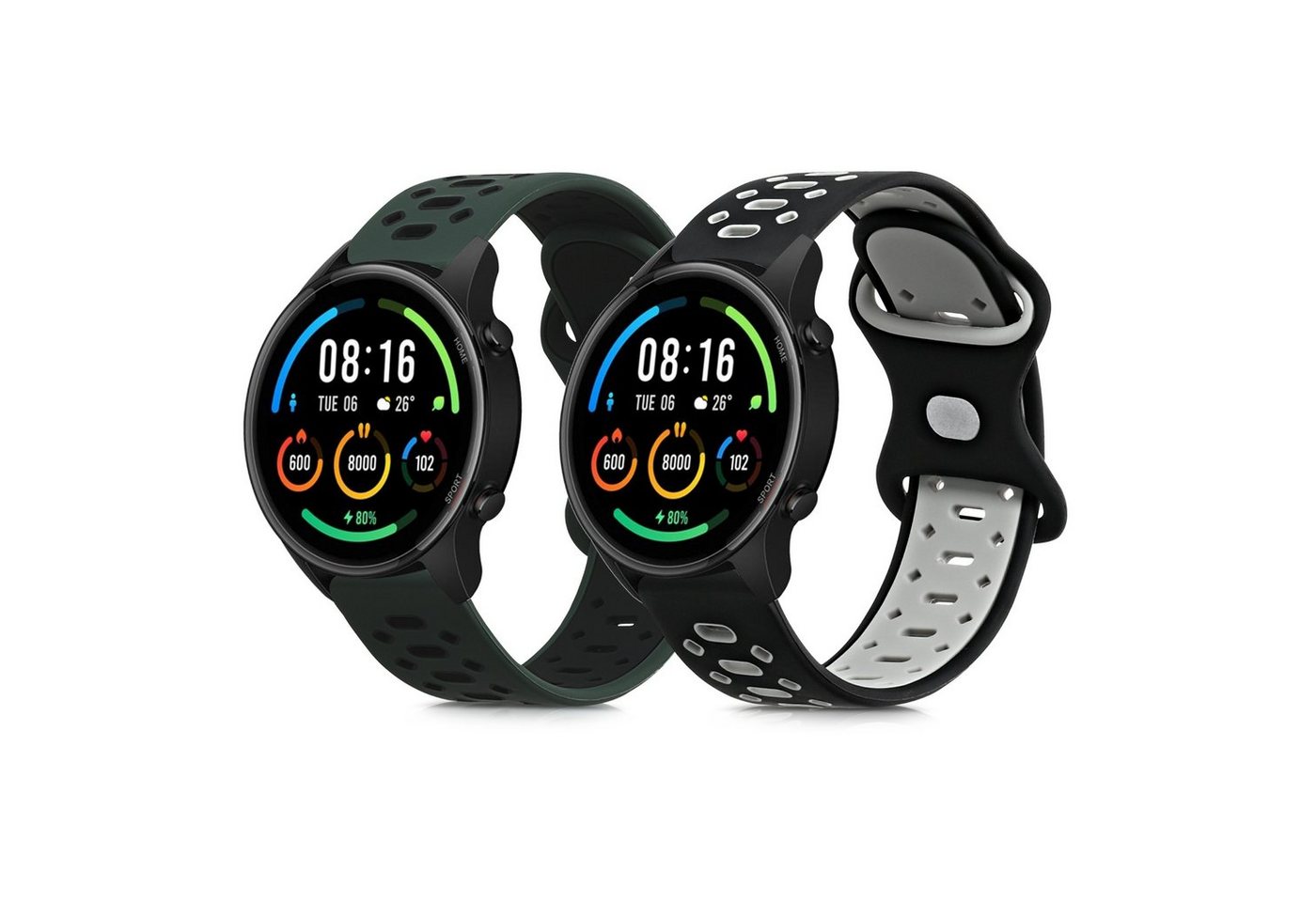kwmobile 2x Sportarmband für Xiaomi Mi Watch / Mi Watch Color Sport Smartwatch, TPU Silikon Armband Set für Fitnesstracker - Größe L - 14 - 22 cm kwmobile 2x Sportarmband für Xiaomi Mi Watch / Mi Watch Color Sport Smartwatch, TPU Silikon Armband Set für Fitnesstracker - Größe L - 14 - 22 cm von kwmobile