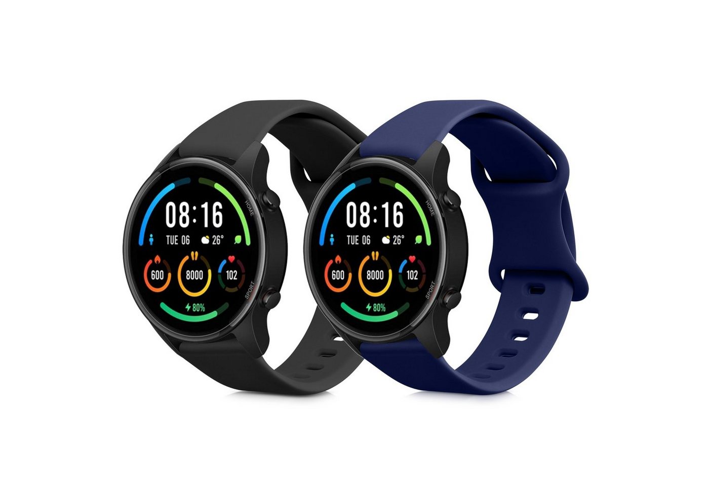 kwmobile 2x Sportarmband für Xiaomi Mi Watch / Mi Watch Color Sport Smartwatch, 1-tlg., TPU Silikon Armband Set für Fitnesstracker - Größe L - 18 - 23 cm kwmobile 2x Sportarmband für Xiaomi Mi Watch / Mi Watch Color Sport Smartwatch, 1-tlg., TPU Silikon Armband Set für Fitnesstracker - Größe L - 18 - 23 cm von kwmobile