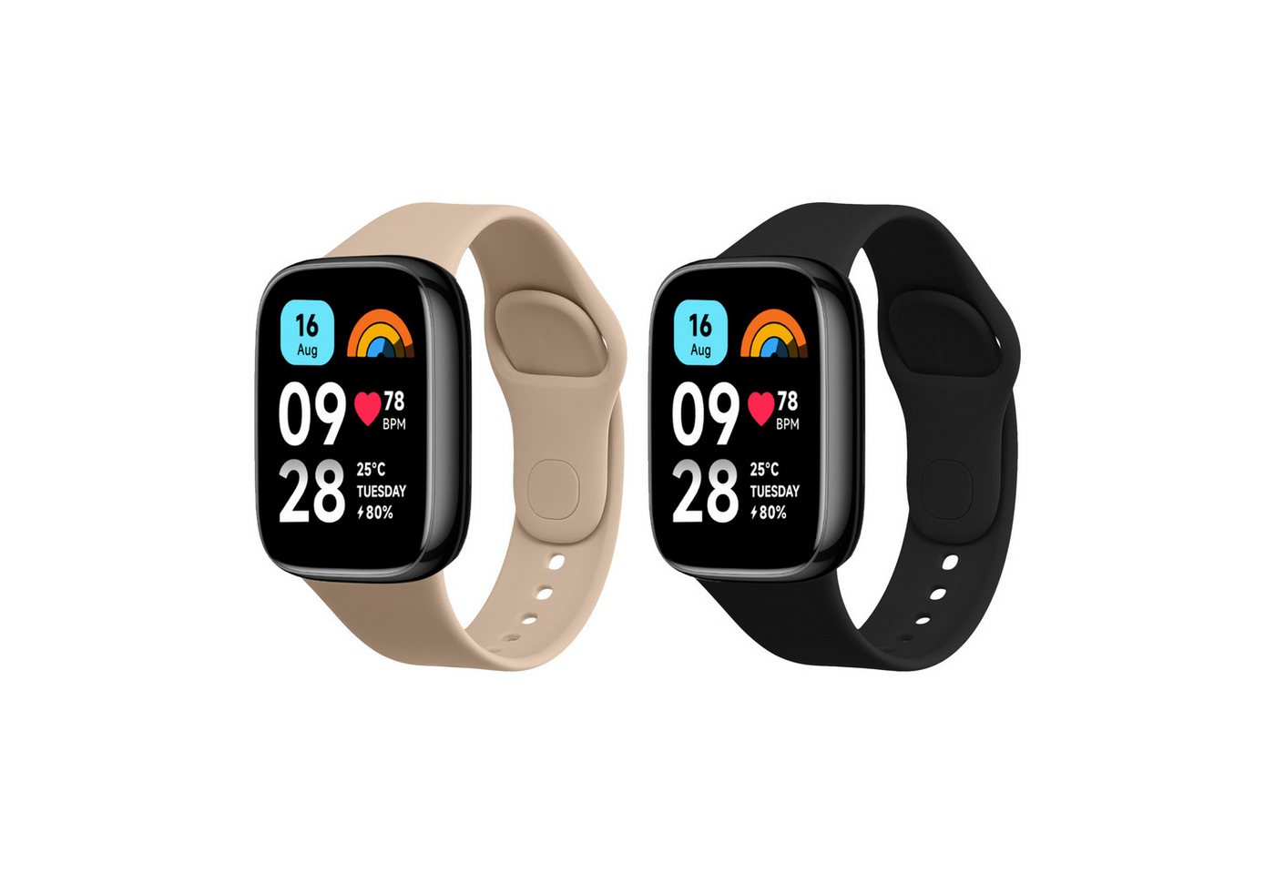 kwmobile 2x Sportarmband für Xiaomi Redmi Watch 3 Active Smartwatch, 1-tlg., Armband TPU Silikon Set Fitnesstracker kwmobile 2x Sportarmband für Xiaomi Redmi Watch 3 Active Smartwatch, 1-tlg., Armband TPU Silikon Set Fitnesstracker von kwmobile