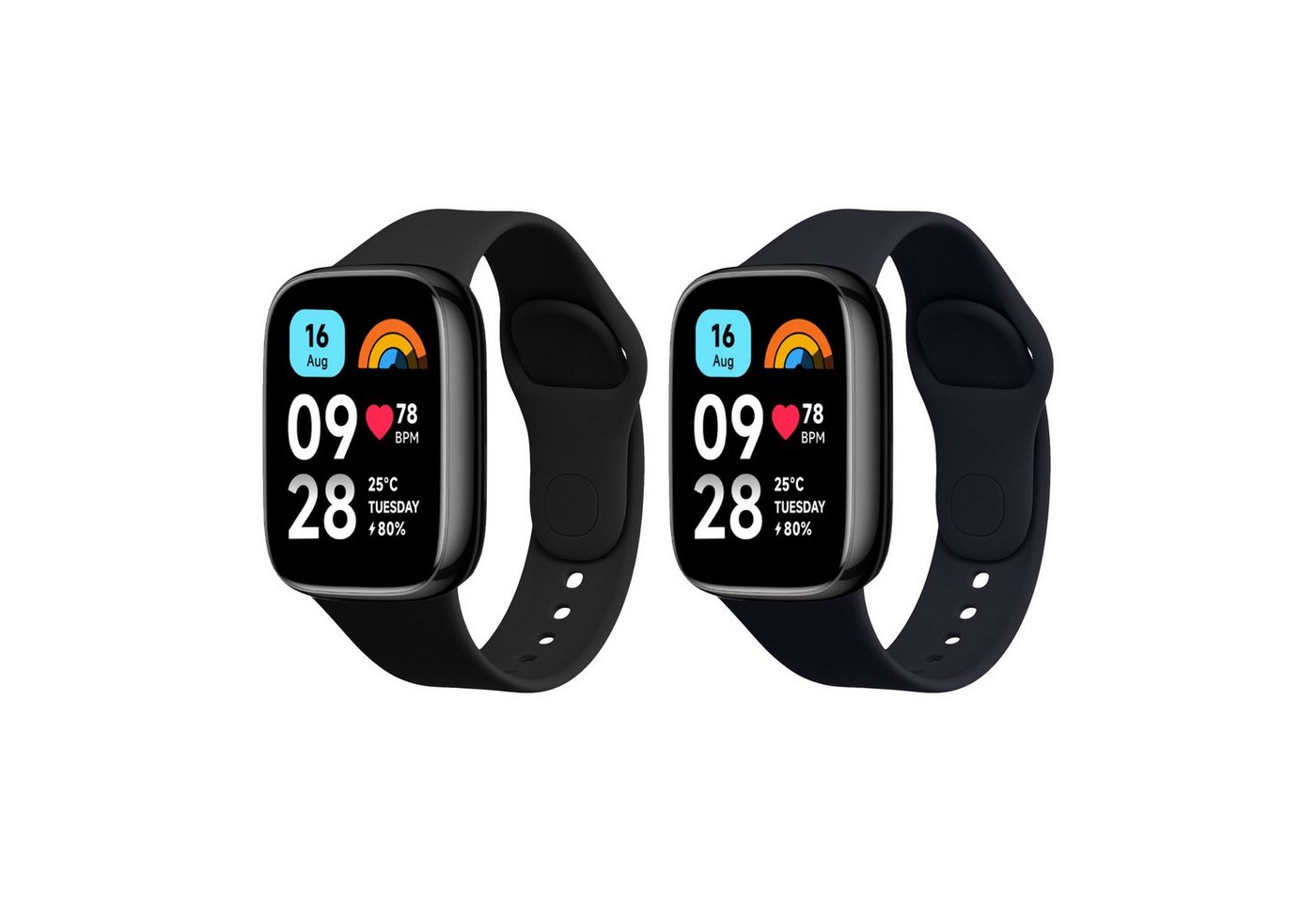 kwmobile 2x Sportarmband für Xiaomi Redmi Watch 3 Active Smartwatch, 1-tlg., Armband TPU Silikon Set Fitnesstracker kwmobile 2x Sportarmband für Xiaomi Redmi Watch 3 Active Smartwatch, 1-tlg., Armband TPU Silikon Set Fitnesstracker von kwmobile