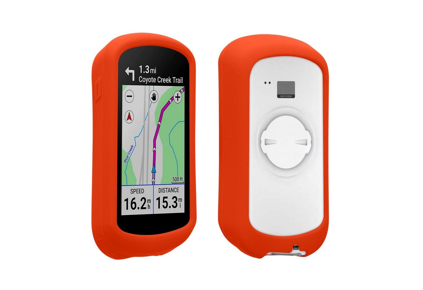 kwmobile Bumper kwmobile Hülle für Garmin Edge Explore 2, Silikon GPS Fahrrad Case Schutzhülle - in Orange von kwmobile