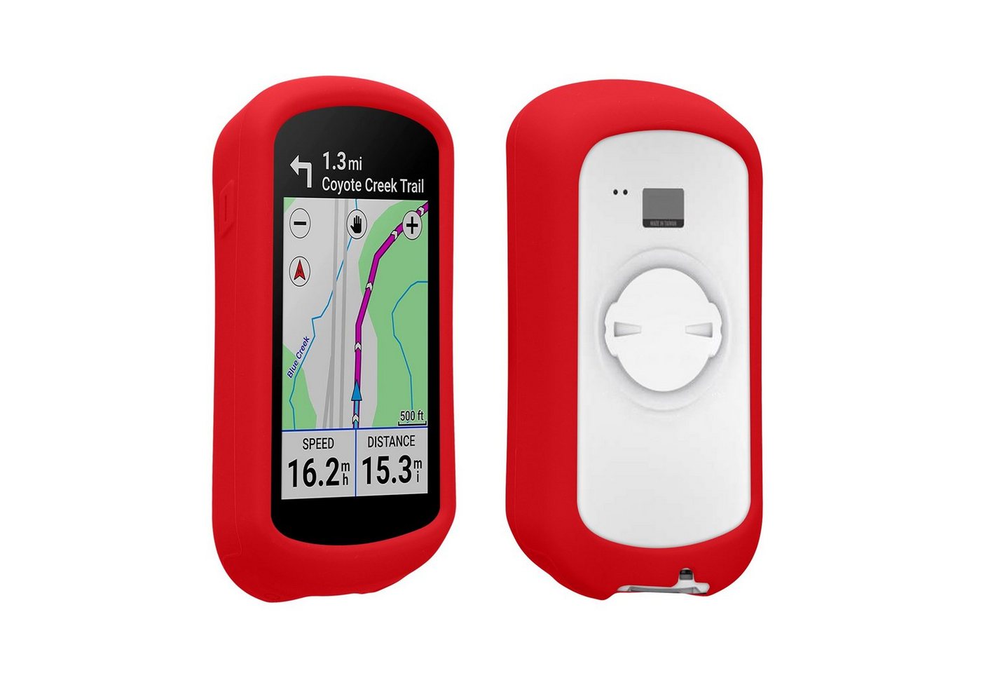 kwmobile Bumper kwmobile Hülle für Garmin Edge Explore 2, Silikon GPS Fahrrad Case Schutzhülle - in Rot von kwmobile