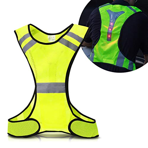 kwmobile LED-Weste mit Reflektor Streifen - Batteriebetrieben - Weste mit 3 roten LED Lampen - Reflektoren Weste für z. B. Joggen Reiten Party Fasching kwmobile LED-Weste mit Reflektor Streifen - Batteriebetrieben - Weste mit 3 roten LED Lampen - Reflektoren Weste für z. B. Joggen Reiten Party Fasching von kwmobile