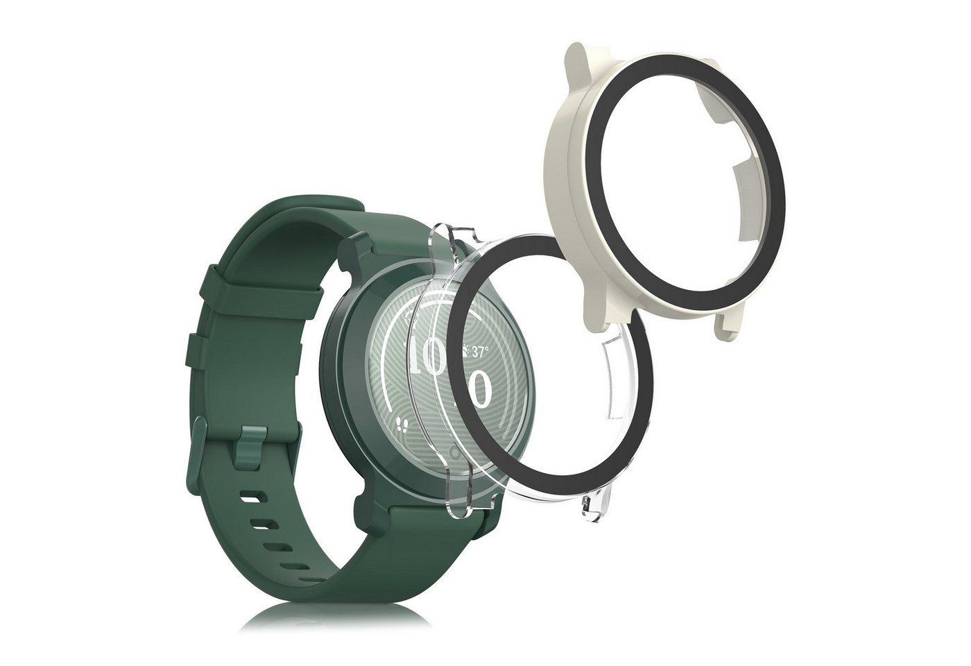 kwmobile Smartwatch-Hülle 2x Hülle für Garmin Lily 2 Active, Fullbody Fitnesstracker Glas Cover Case Schutzhülle Set kwmobile Smartwatch-Hülle 2x Hülle für Garmin Lily 2 Active, Fullbody Fitnesstracker Glas Cover Case Schutzhülle Set von kwmobile