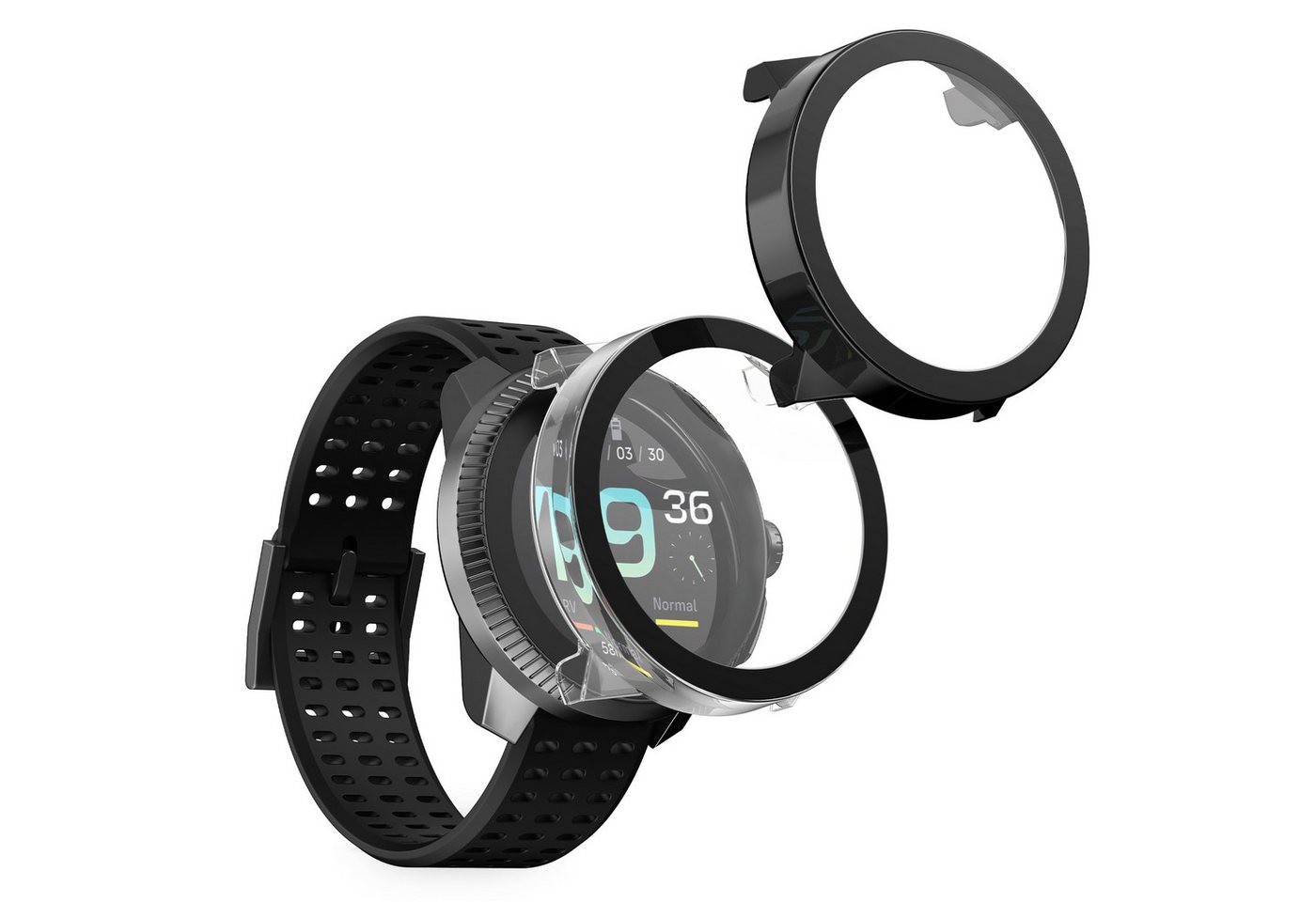 kwmobile Smartwatch-Hülle 2x Hülle für Suunto Race S, Fullbody Fitnesstracker Glas Cover Case Schutzhülle Set kwmobile Smartwatch-Hülle 2x Hülle für Suunto Race S, Fullbody Fitnesstracker Glas Cover Case Schutzhülle Set von kwmobile