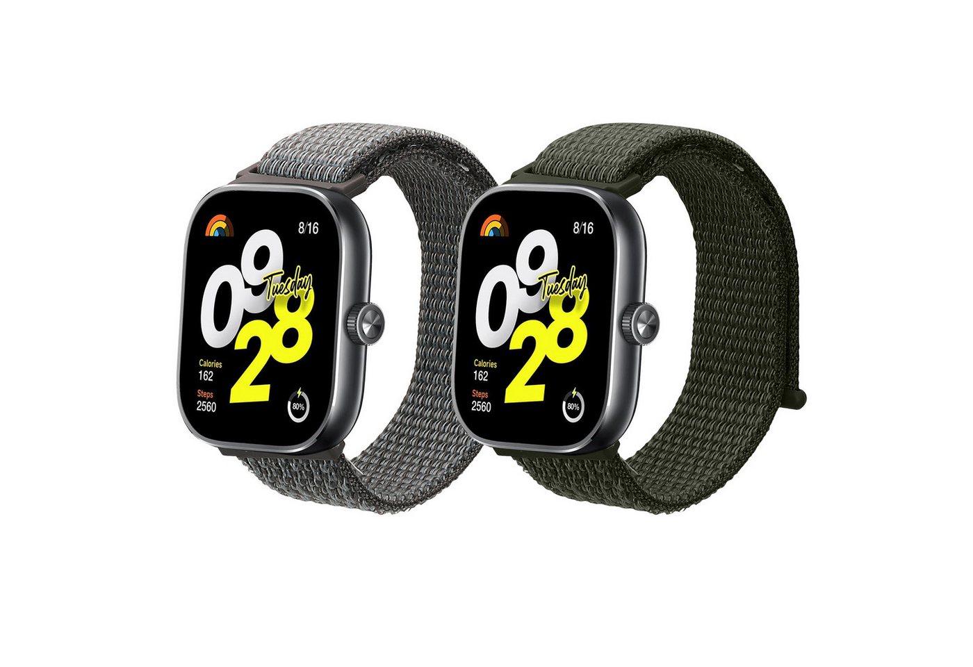 kwmobile Sportband für Xiaomi Redmi Watch 4 / Band 8 Pro Smartwatch, 1-tlg., 2x Nylon Fitnesstracker Sportarmband Band kwmobile Sportband für Xiaomi Redmi Watch 4 / Band 8 Pro Smartwatch, 1-tlg., 2x Nylon Fitnesstracker Sportarmband Band von kwmobile