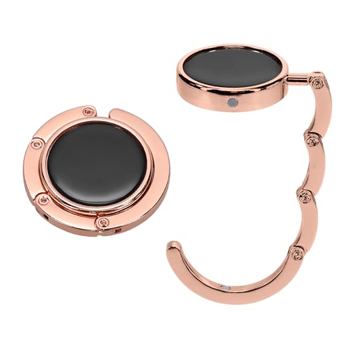 kwmobile Taschenhalter für Tisch - 2X Faltbare Antirutsch Handtaschenhalter Tisch Haken - Taschen Aufhänger - Geschenkidee Gadgets für Frauen - Taschenhaken Set in Rosegold von kwmobile