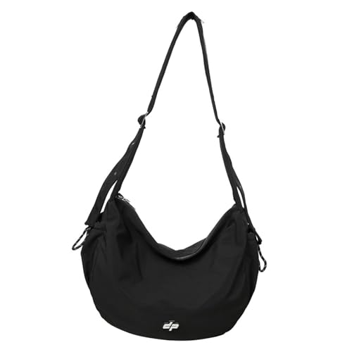 Frauen Männer Casual Einfarbig Nylon Schulter Tasche Verstellbaren Riemen Student Große Kapazität Umhängetasche Für Reise Schule von kwoifioy