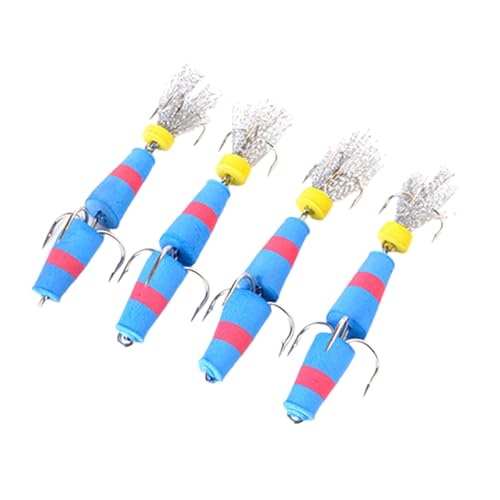 kwoifioy 4Pcs Leichte Weiche Schaum Angeln Locken Swimbait Jigs Haken Float MultiJointed Künstliche Köder Angeln Zubehör von kwoifioy