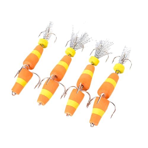 kwoifioy 4Pcs Leichte Weiche Schaum Angeln Locken Swimbait Jigs Haken Float MultiJointed Künstliche Köder Angeln Zubehör von kwoifioy